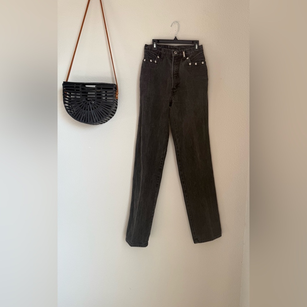 Vintage Rocky Mountain Rockies Black Denim High Waist Jeans, Size 27/5